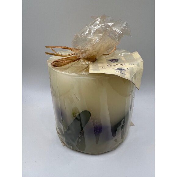 Vintage Bath And Body Works At Home 'Freesia'‎ 4" x 4" Sealed Large Candle NOS - Picture 1 of 8